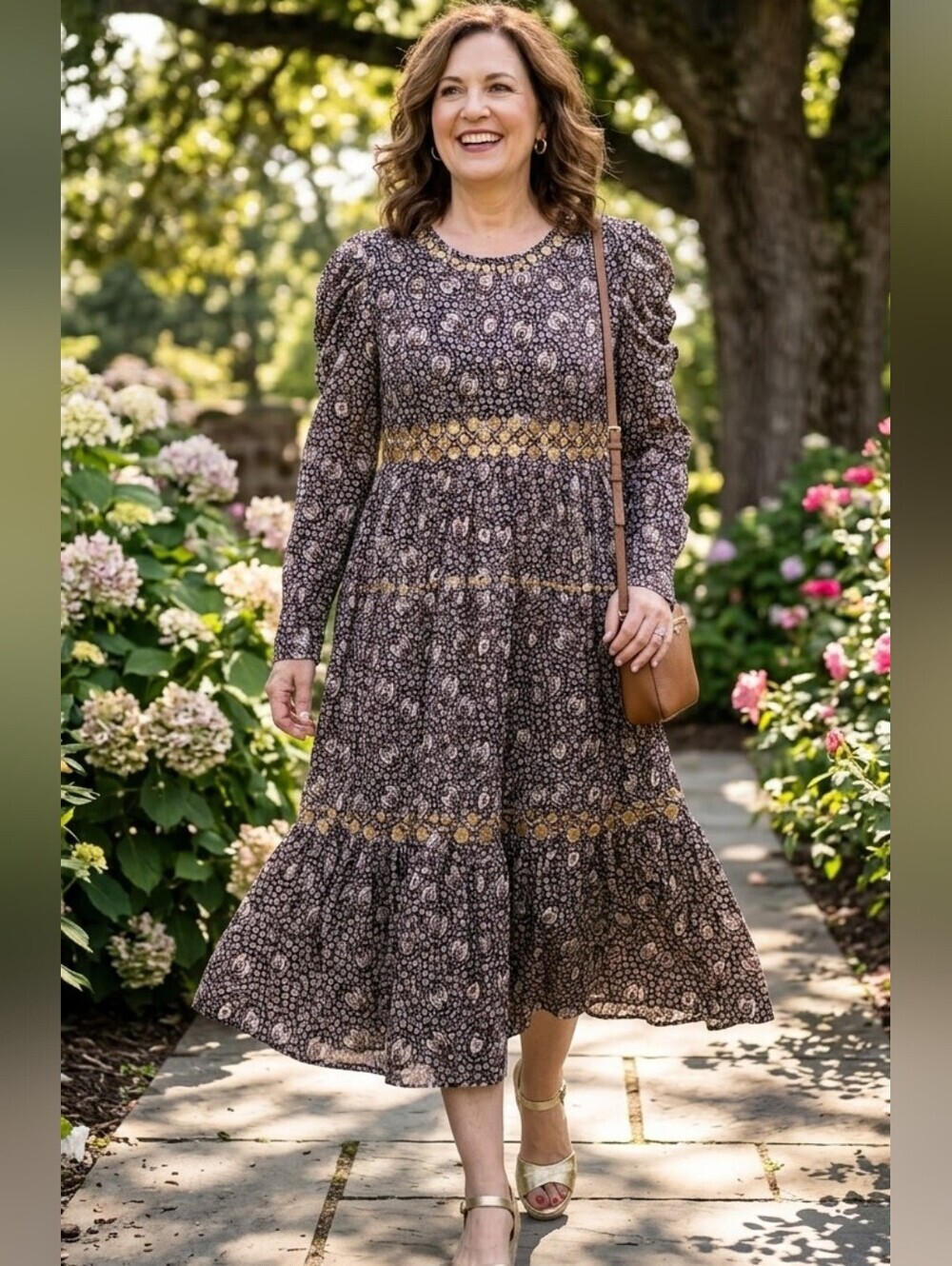MICHAEL Michael Kors Embellished Paisley Midi Dress